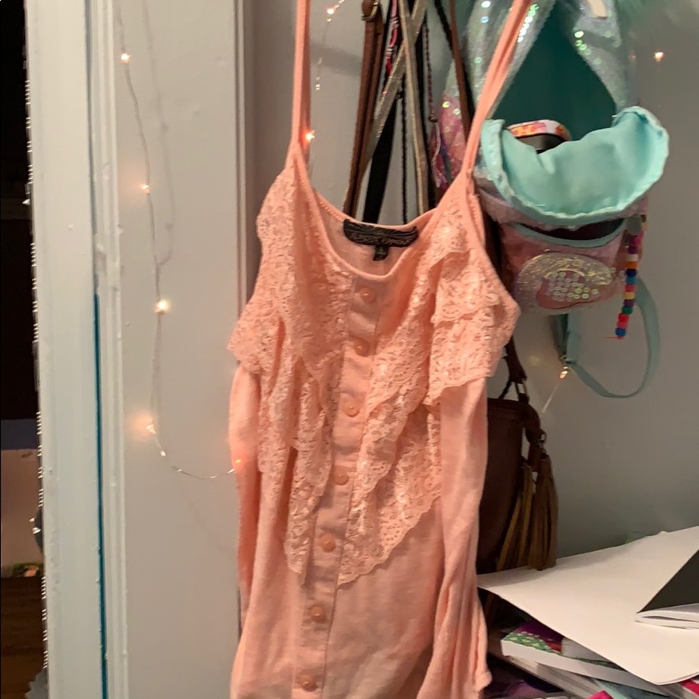 Cute blush pink laced crop